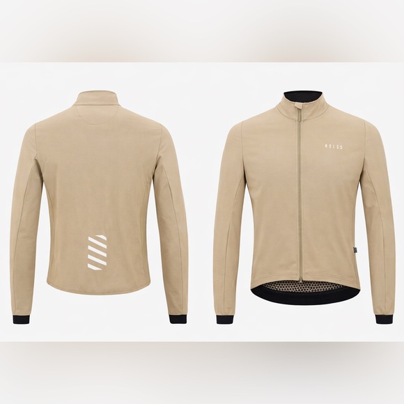 NDLSS Tan Cycling Jacket Full Zip Performance Windbreaker Men’s Large EU Made